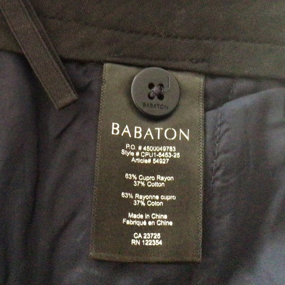 Aritzia Babaton pants deep blue, front slash pockets Sz 8 - Picture 5 of 11